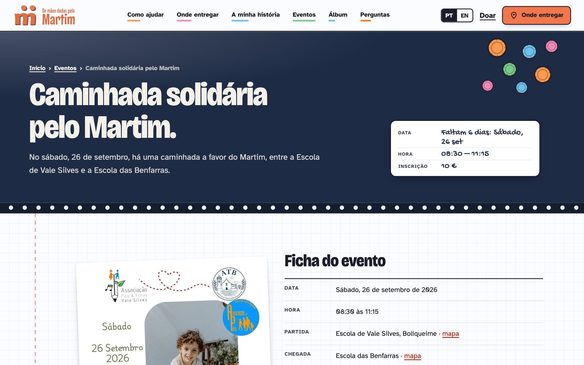 De mãos dadas pelo Martim — Página de evento