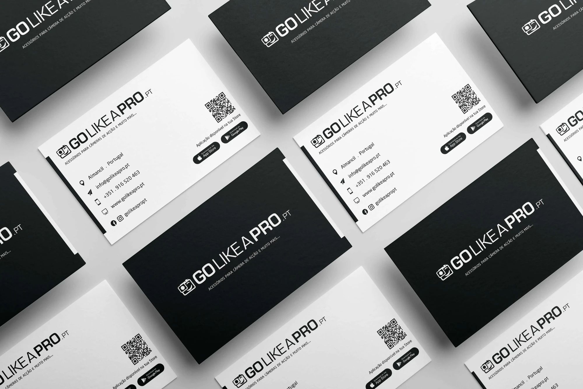 GoLikeAPro: Loja online WooCommerce com marca e materiais impressos.