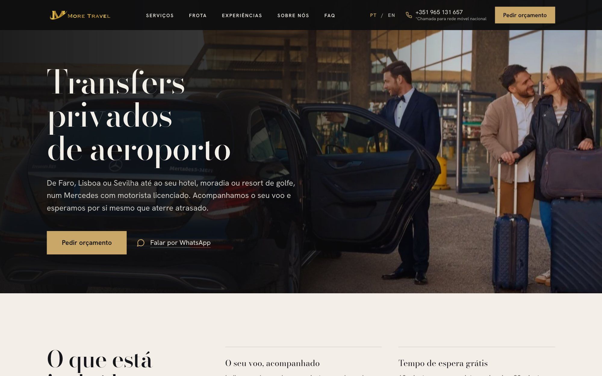 MoreTravel — Transfers do aeroporto