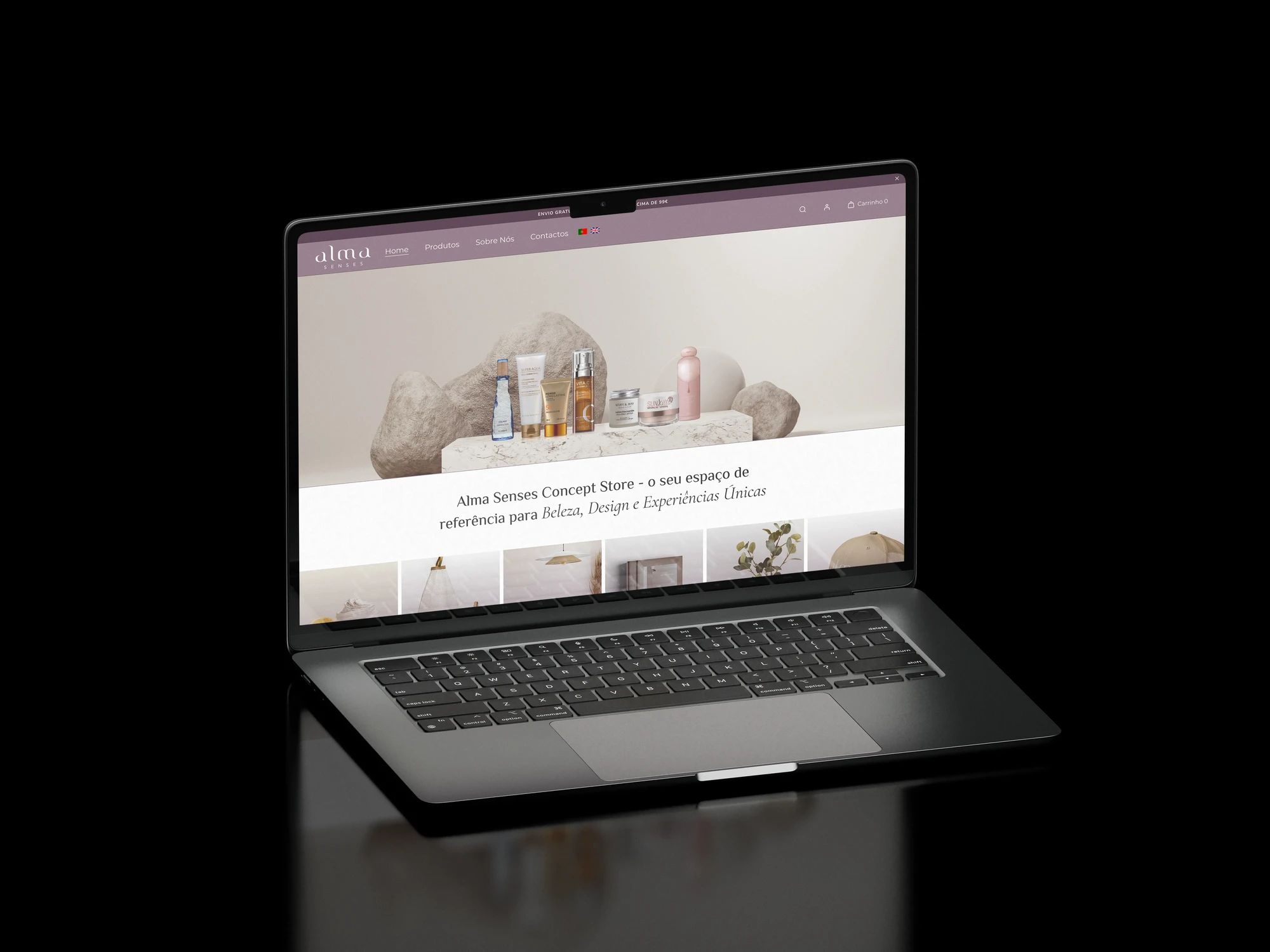Alma Senses: Loja online para uma concept store, em WordPress com WooCommerce.