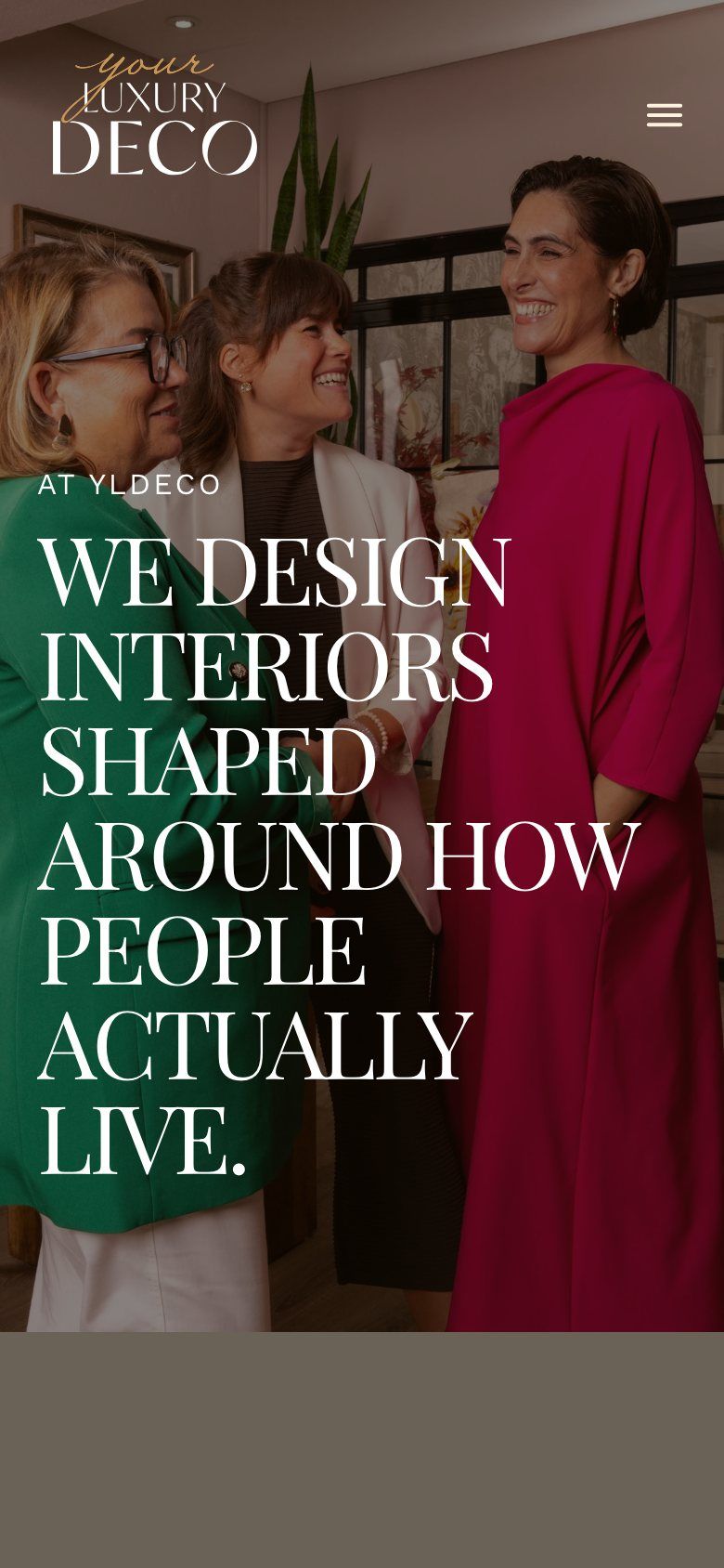 YL Deco — Sobre (mobile)