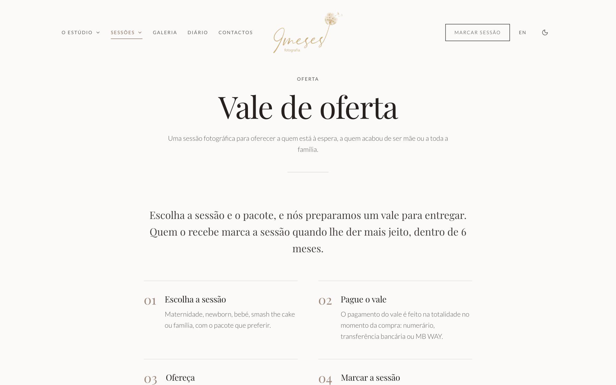 9 Meses Fotografia — Vales de oferta