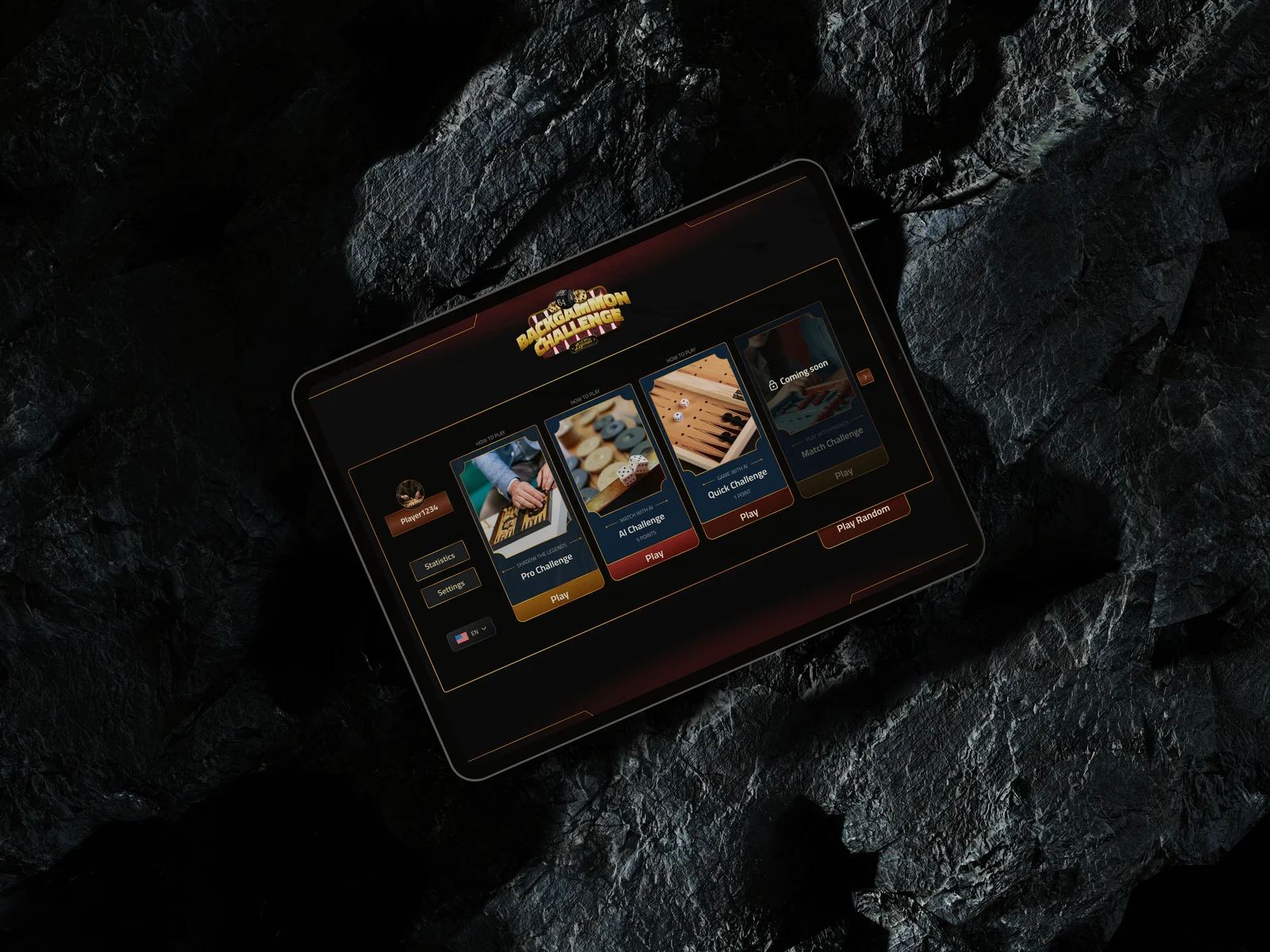 Backgammon Challenge, UI de jogo