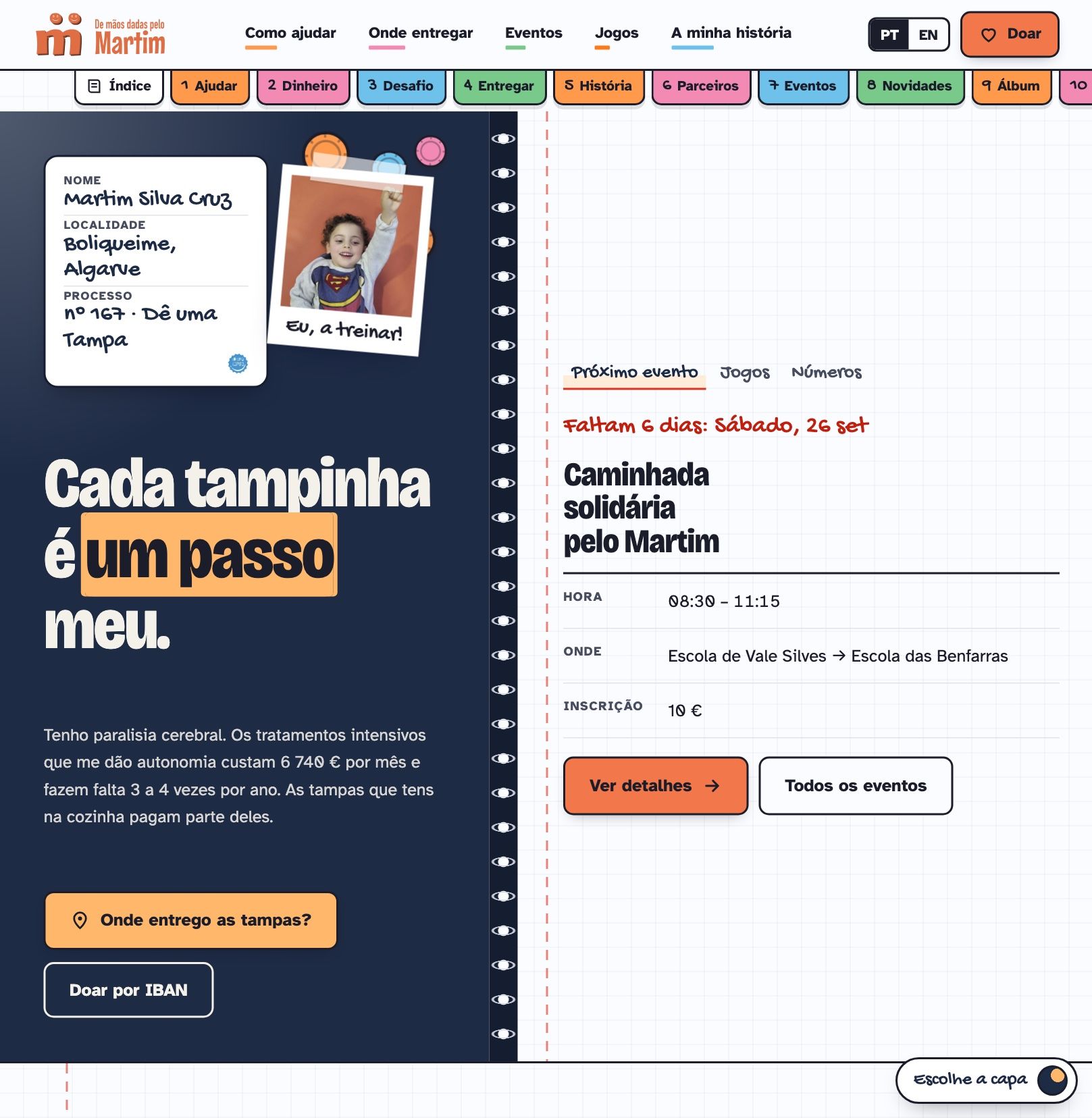 De mãos dadas pelo Martim — Passo 1: Separadores
