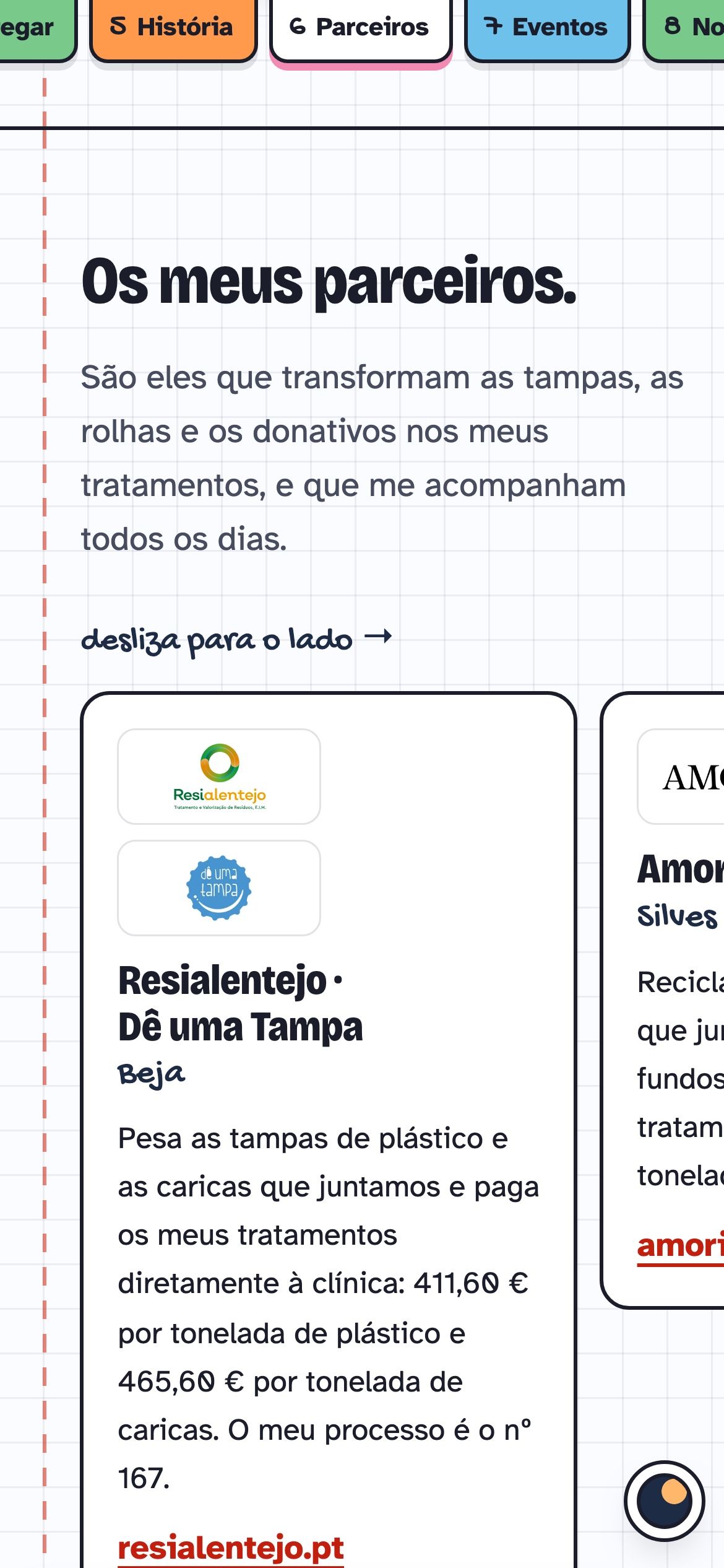 De mãos dadas pelo Martim — Passo 3: Capítulos (mobile)