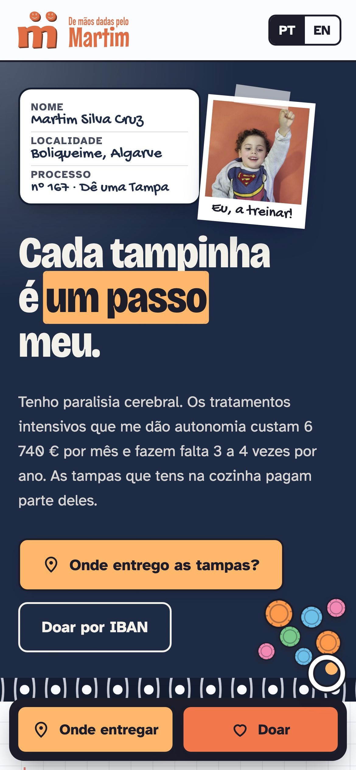 De mãos dadas pelo Martim — mobile