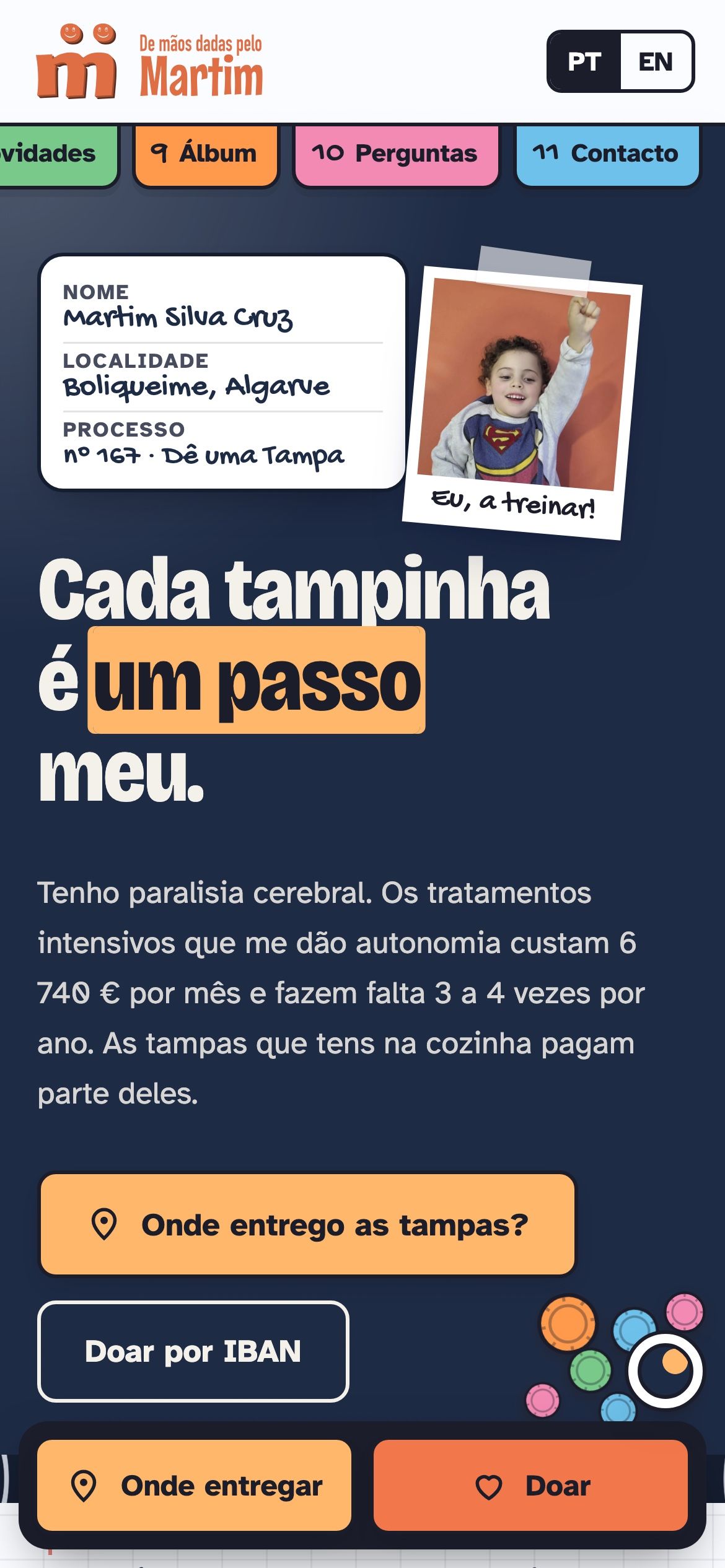 De mãos dadas pelo Martim — mobile